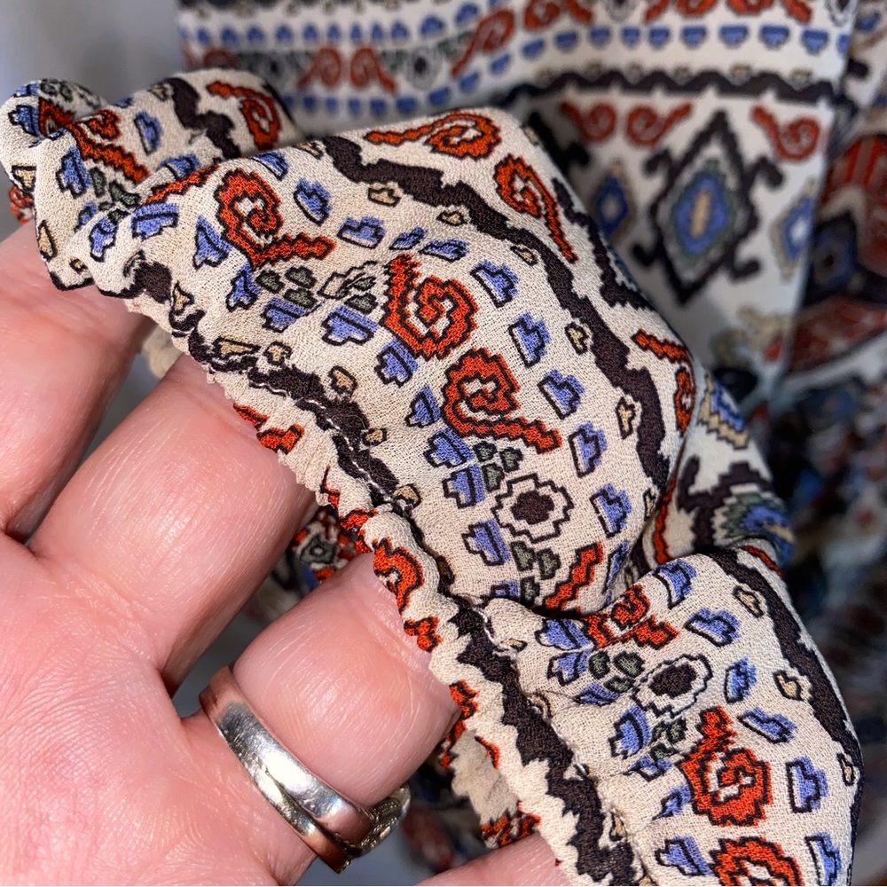 Umgee Fall Colored Aztec Print Elastic Waist Full… - image 7